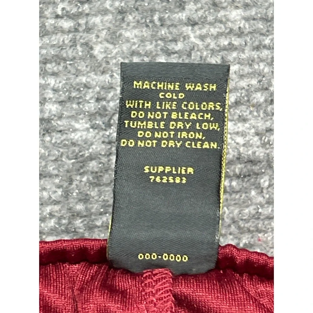 Xersion Sweatpants Mens 2XL Red Burgunday Side Snap Button Polyester Pull On New
